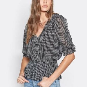 Joie Zaida Ruffled Silk Top